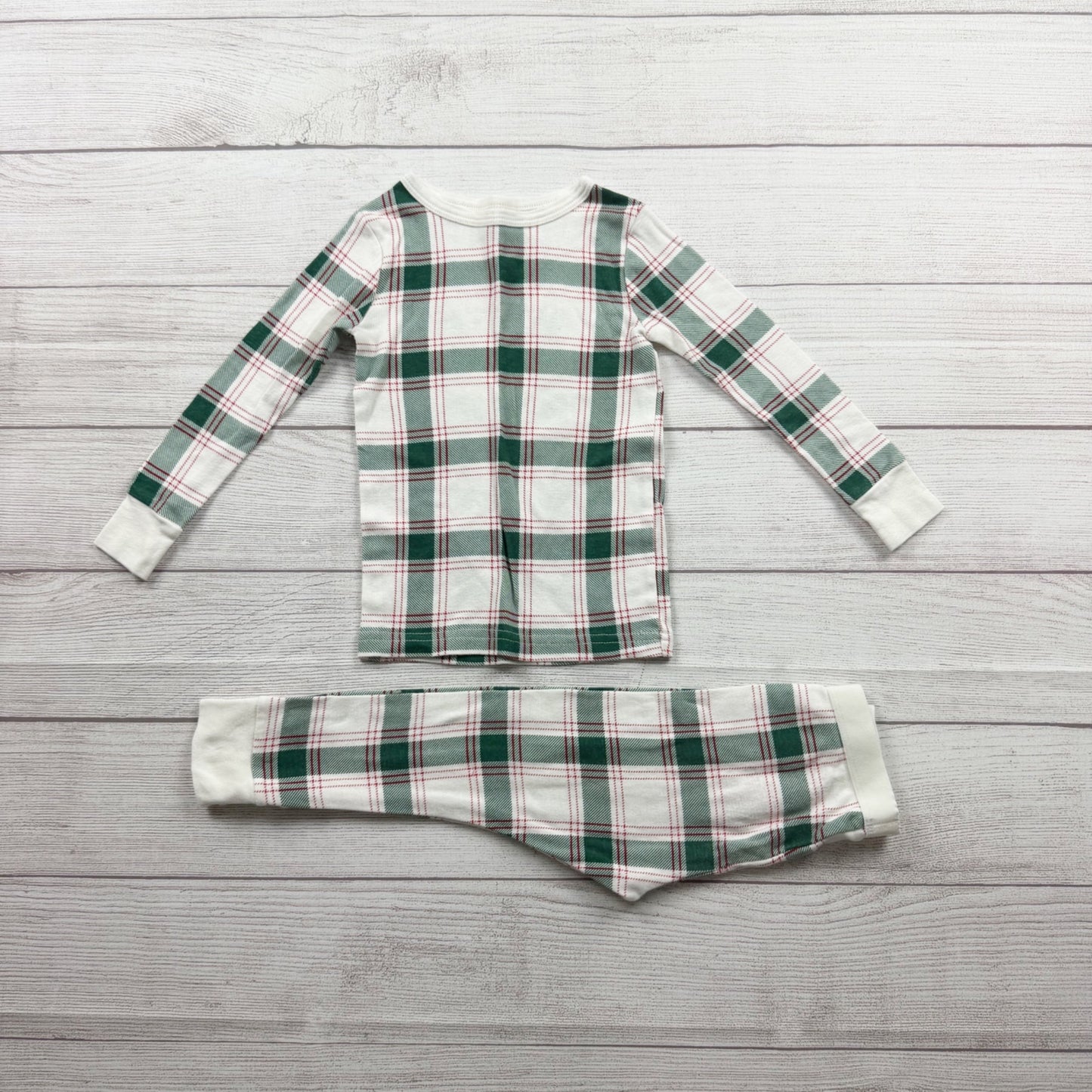Wondershop Toddler Plaid Pajama Set Green White Christmas Sleepwear 3T
