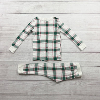 Wondershop Toddler Plaid Pajama Set Green White Christmas Sleepwear 3T