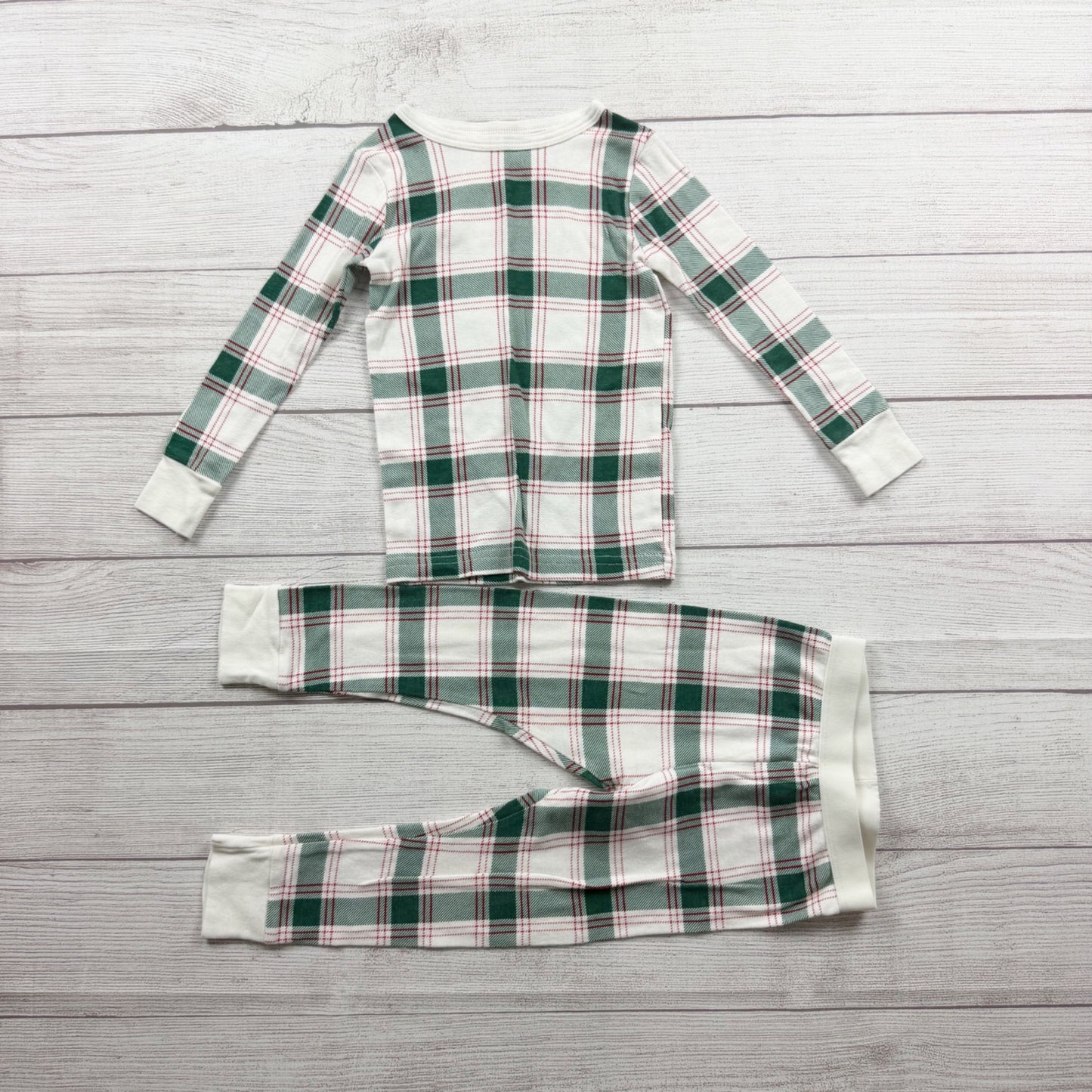 Wondershop Toddler Plaid Pajama Set Green White Christmas Sleepwear 3T