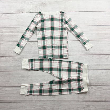 Wondershop Toddler Plaid Pajama Set Green White Christmas Sleepwear 3T