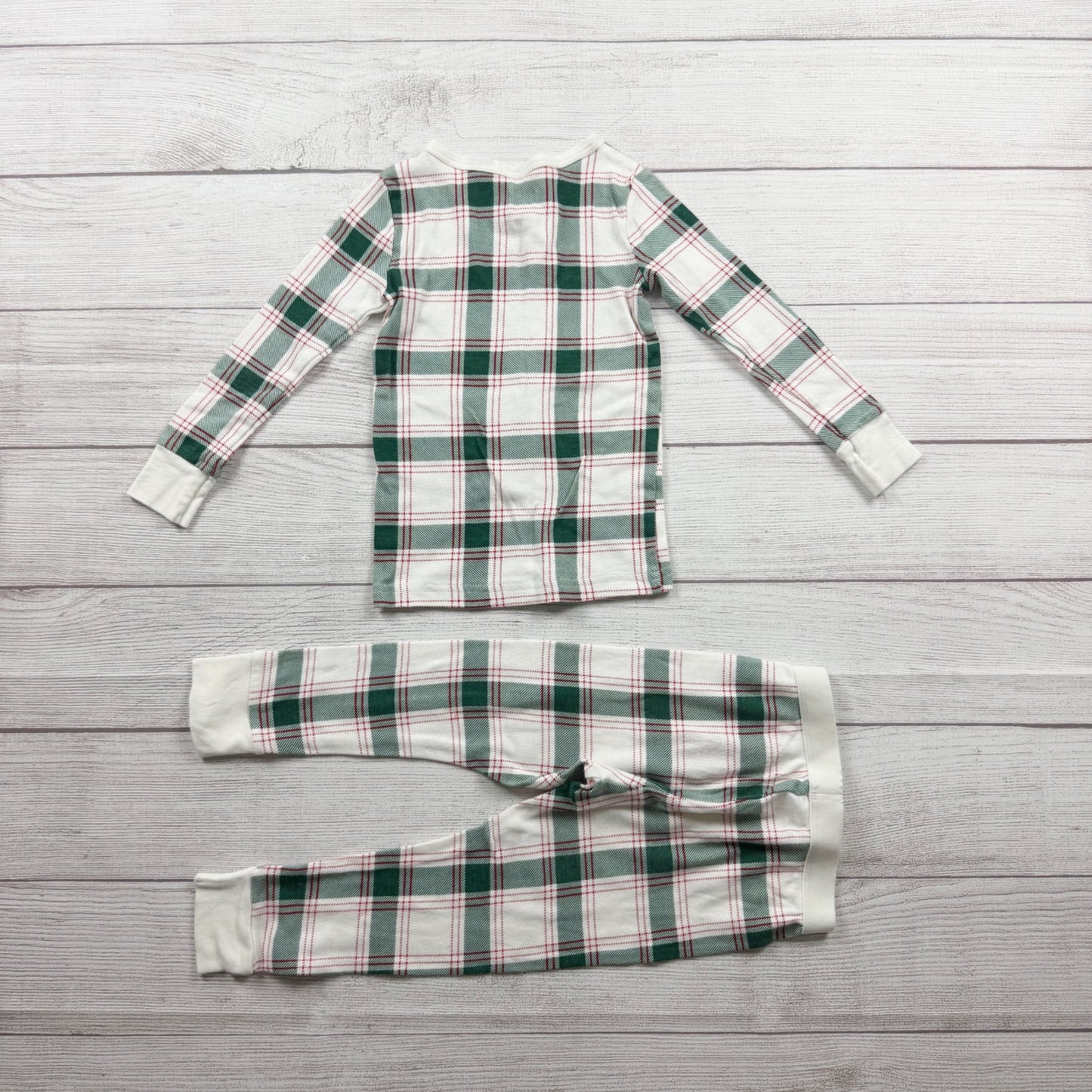 Wondershop Toddler Plaid Pajama Set Green White Christmas Sleepwear 3T