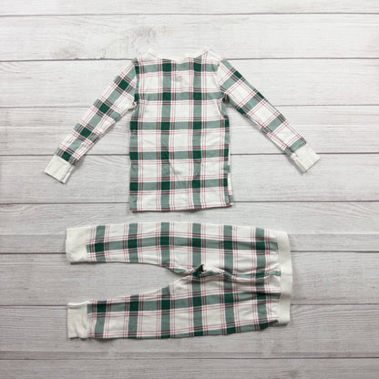 Wondershop Toddler Plaid Pajama Set Green White Christmas Sleepwear 3T