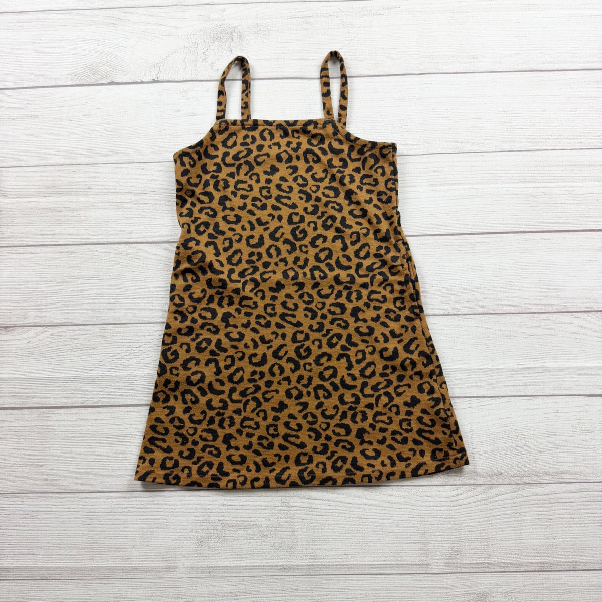 Old Navy Girls Leopard Print Sleeveless Dress Brown Black S 6-7
