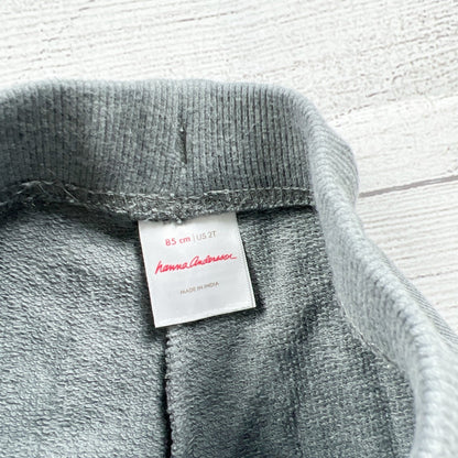 Hanna Andersson Toddler Shorts Colorblock Sweatshorts Zip Pockets 2T