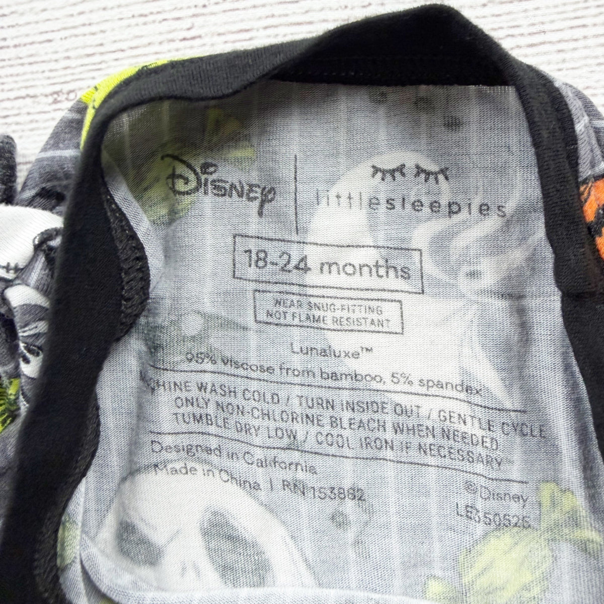 Disney Little Sleepies Nightmare Before Christmas Halloween Pajamas 18-24 Months