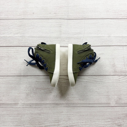Cat & Jack Lace Up High Top Sneakers Olive Green Navy Toddler Casual Shoes 6