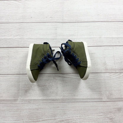 Cat & Jack Lace Up High Top Sneakers Olive Green Navy Toddler Casual Shoes 6