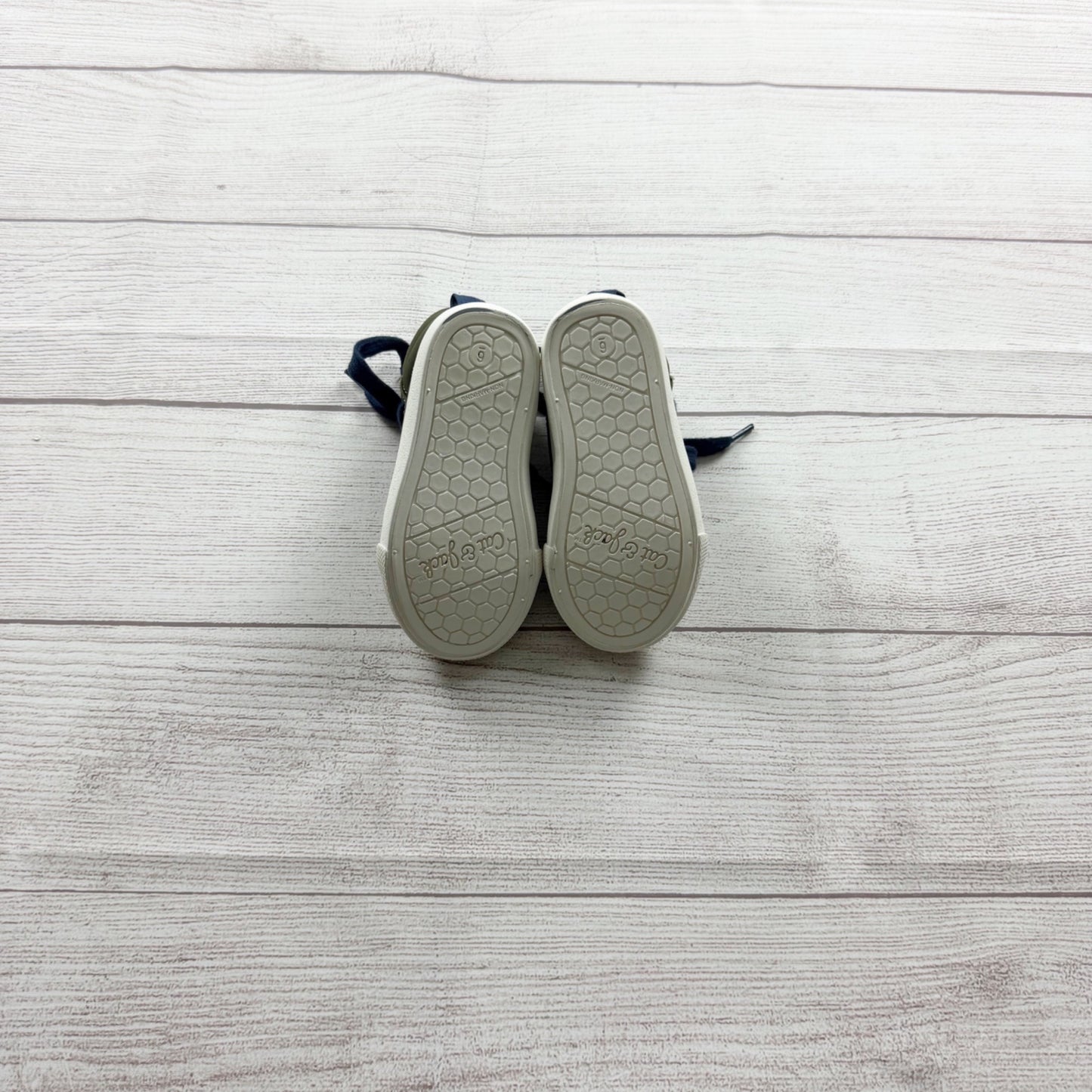 Cat & Jack Lace Up High Top Sneakers Olive Green Navy Toddler Casual Shoes 6