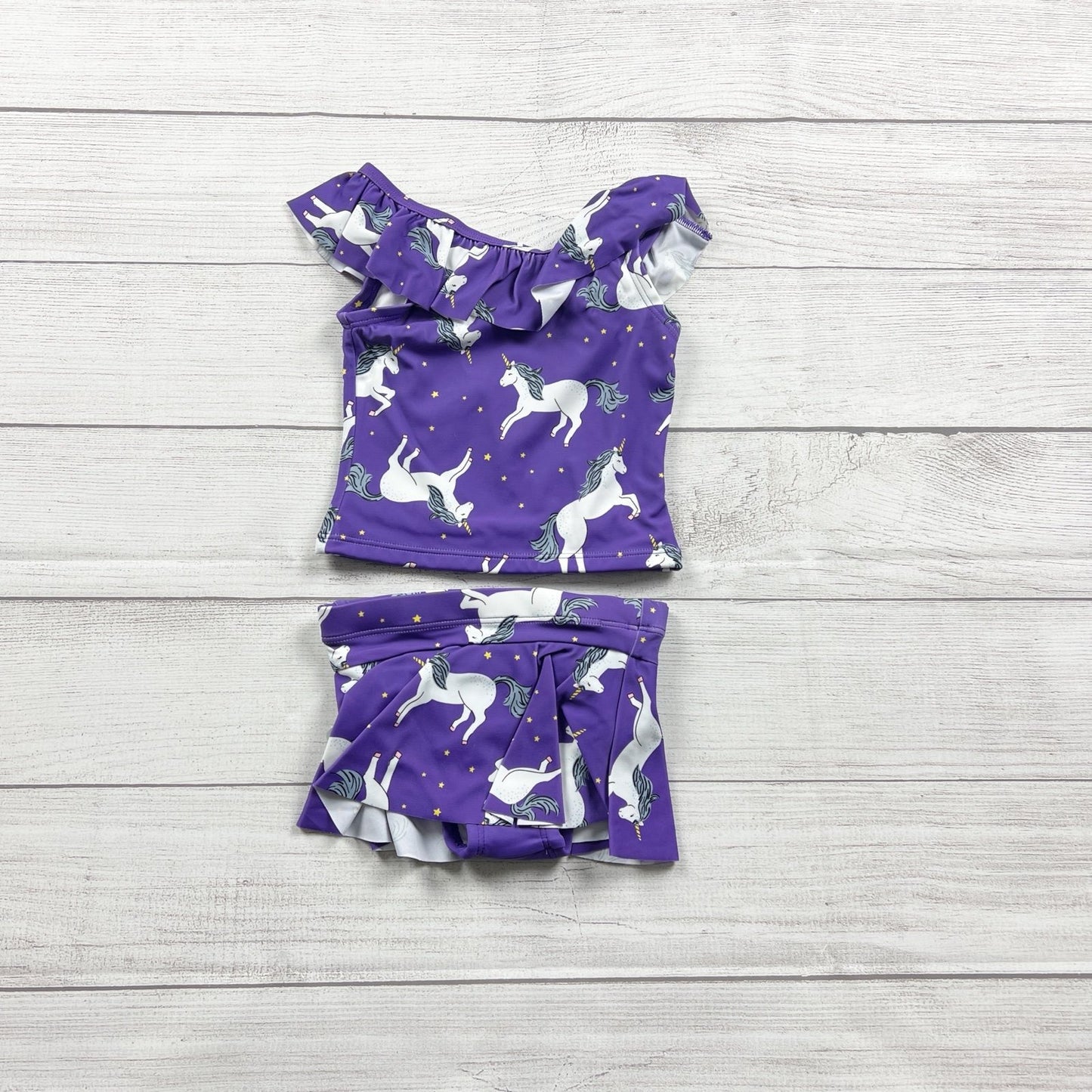 Hanna Andersson Toddler Girl 2 Piece Swimsuit Unicorn Tankini NEW 18-24 Months