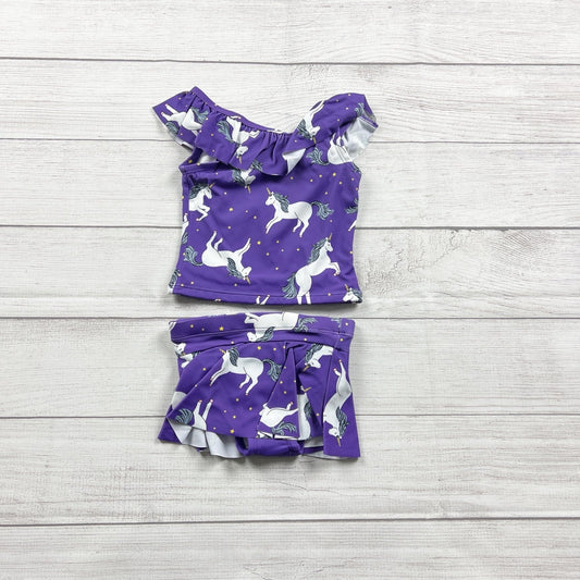 Hanna Andersson Toddler Girl 2 Piece Swimsuit Unicorn Tankini NEW 18-24 Months