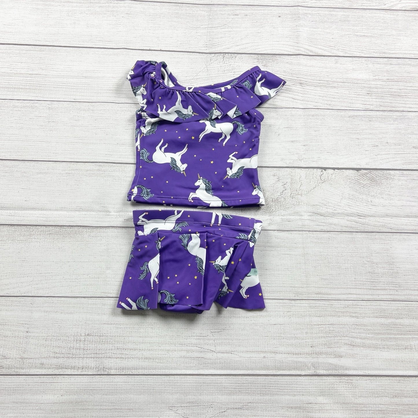 Hanna Andersson Toddler Girl 2 Piece Swimsuit Unicorn Tankini NEW 18-24 Months