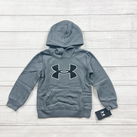 Under Armour Youth Gray Logo Pullover Hoodie Casual Lightweight Sweater NWT 4