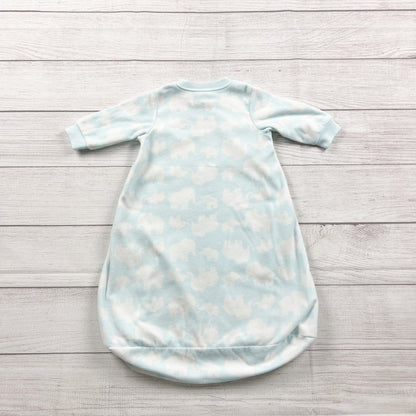 Carter's Baby Sleep Bag Sack Elephant Print Blue Fleece S 0-3 Months