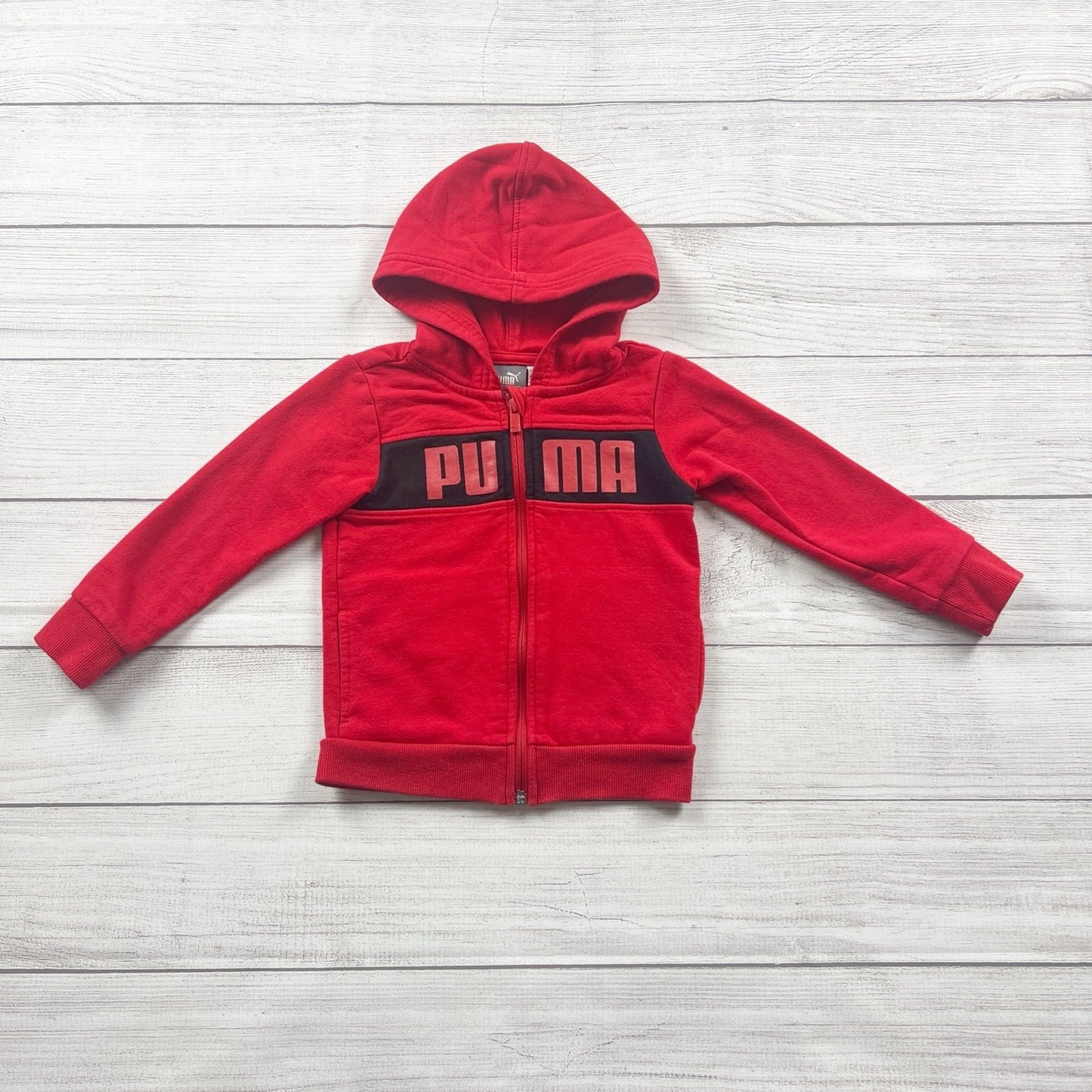PUMA Toddler Hoodie Full Zip Logo Hooded Sweatshirt Jacket 18-24 Months