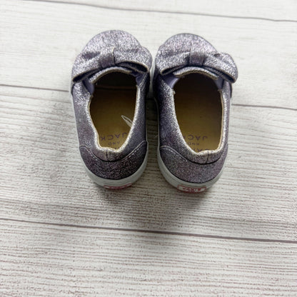 Janie and Jack Toddler Slip On Shoes Purple Glitter Bow Sneakers 5
