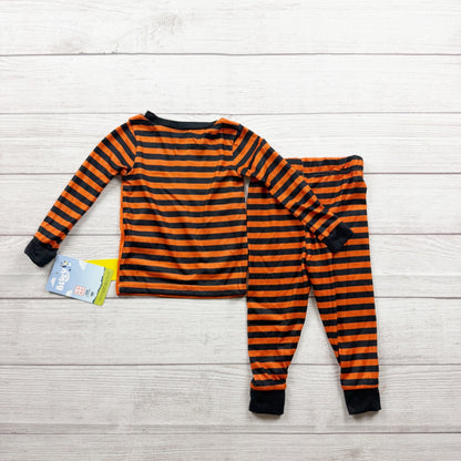 Bluey Halloween Toddler Pajama Set Pumpkin Design Orange Striped NWT 2T