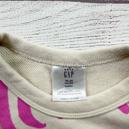 Baby Gap Toddler Sweatshirt Multicolor Floral Print Pullover 18-24 Months