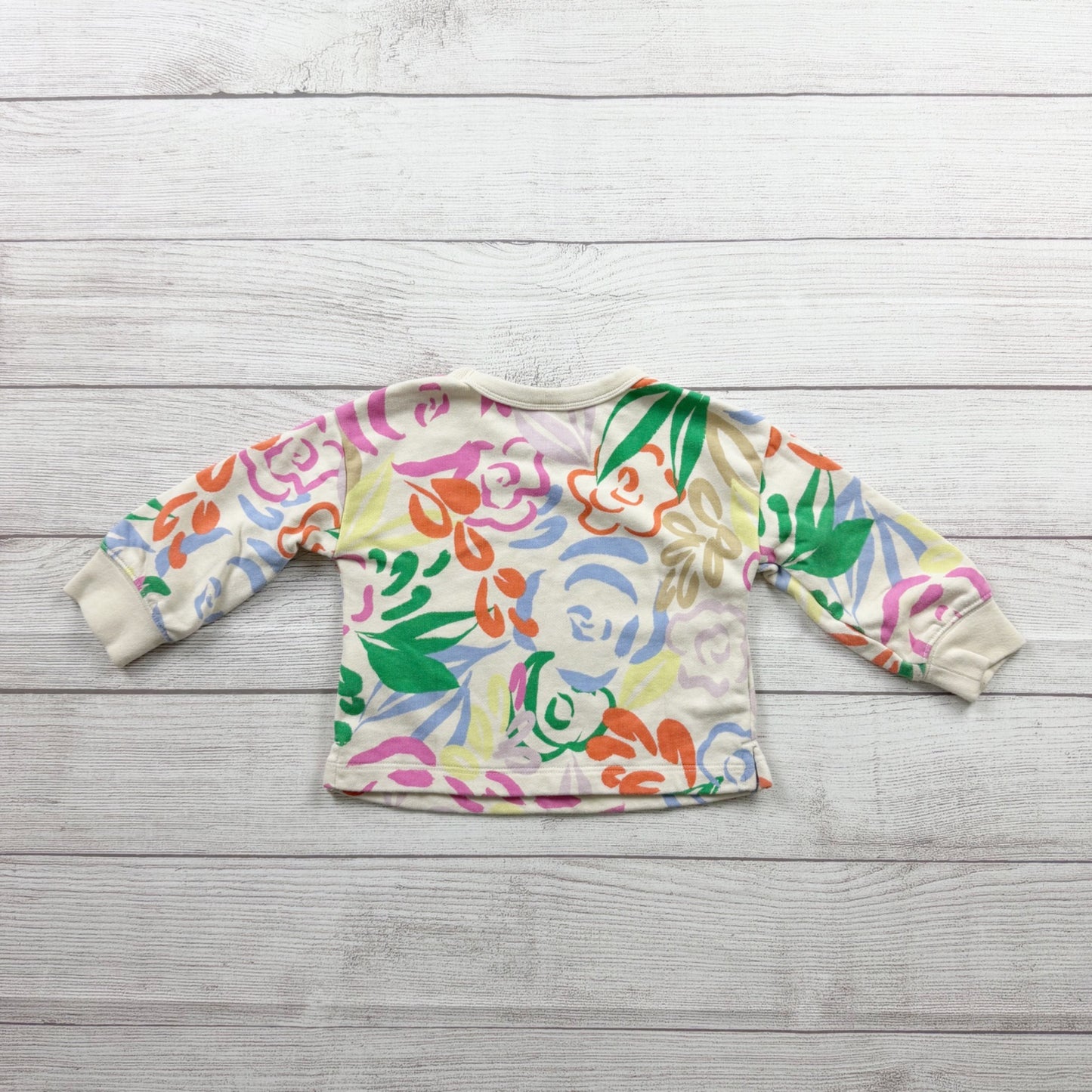 Baby Gap Toddler Sweatshirt Multicolor Floral Print Pullover 18-24 Months
