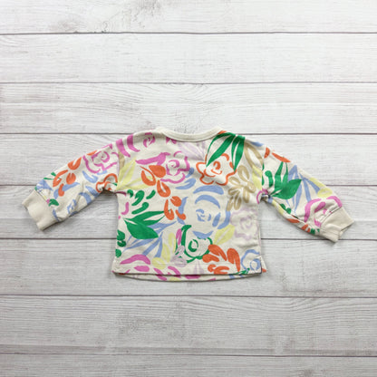 Baby Gap Toddler Sweatshirt Multicolor Floral Print Pullover 18-24 Months