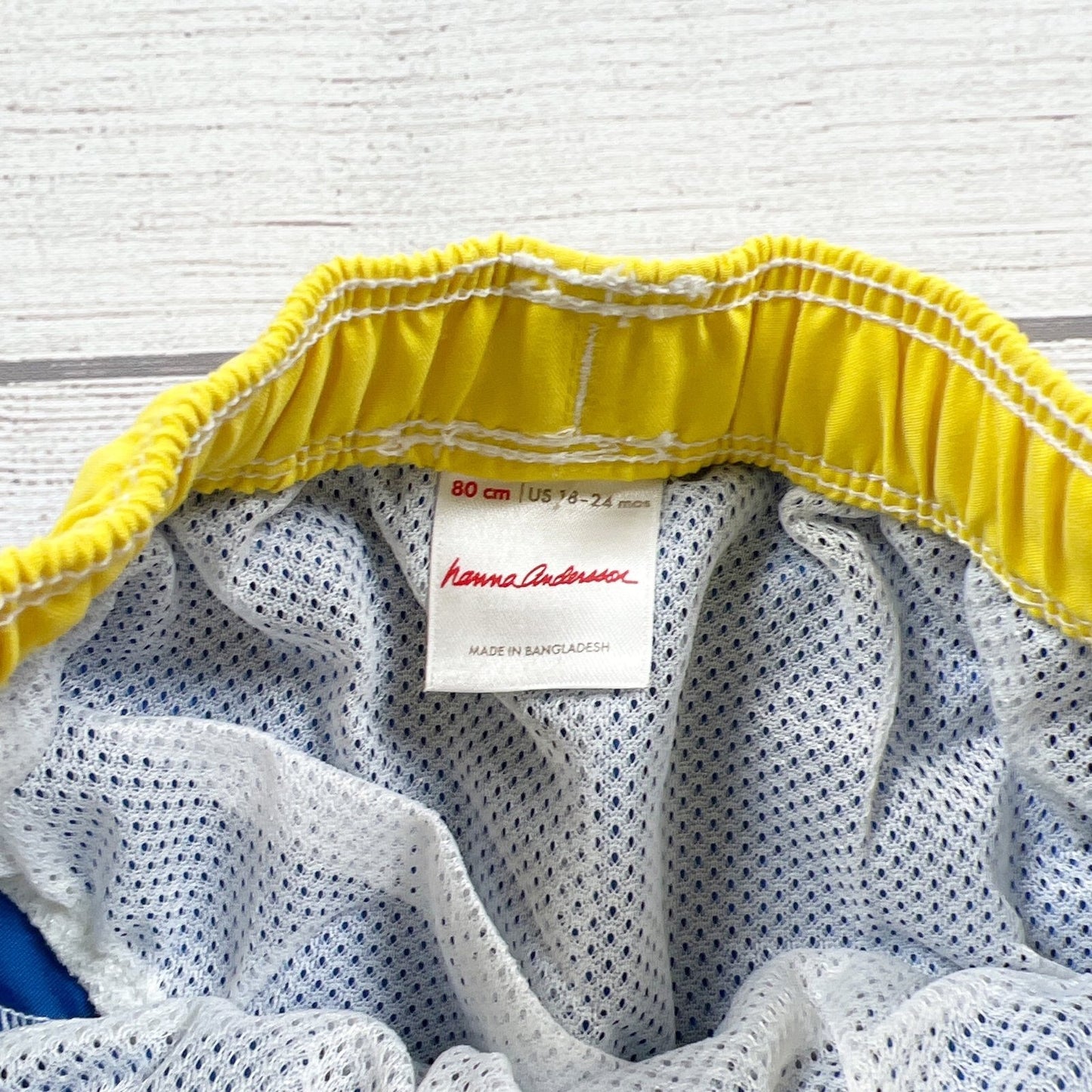 Hanna Andersson Toddler Boy Swim Trunks Colorblock Board Shorts NEW 18-24 Months