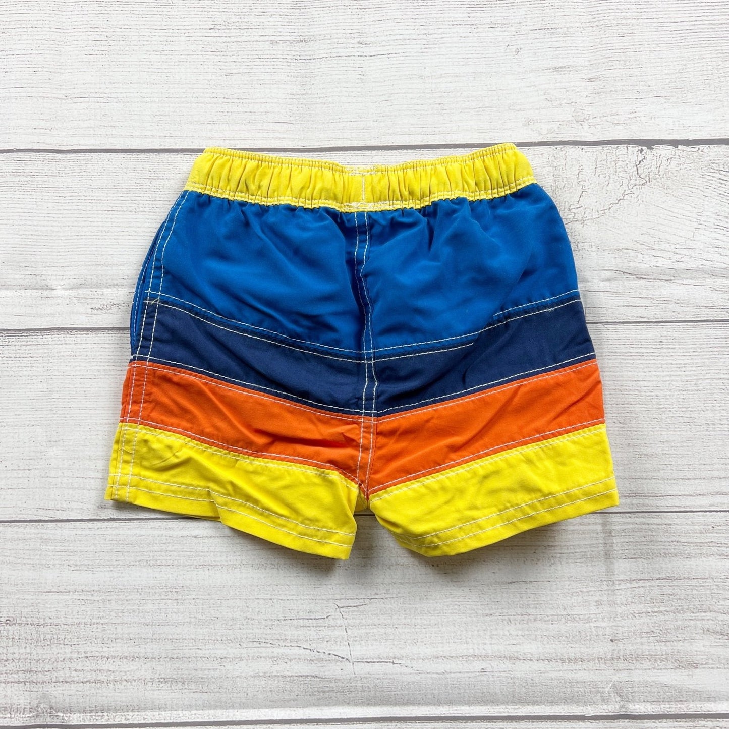 Hanna Andersson Toddler Boy Swim Trunks Colorblock Board Shorts NEW 18-24 Months
