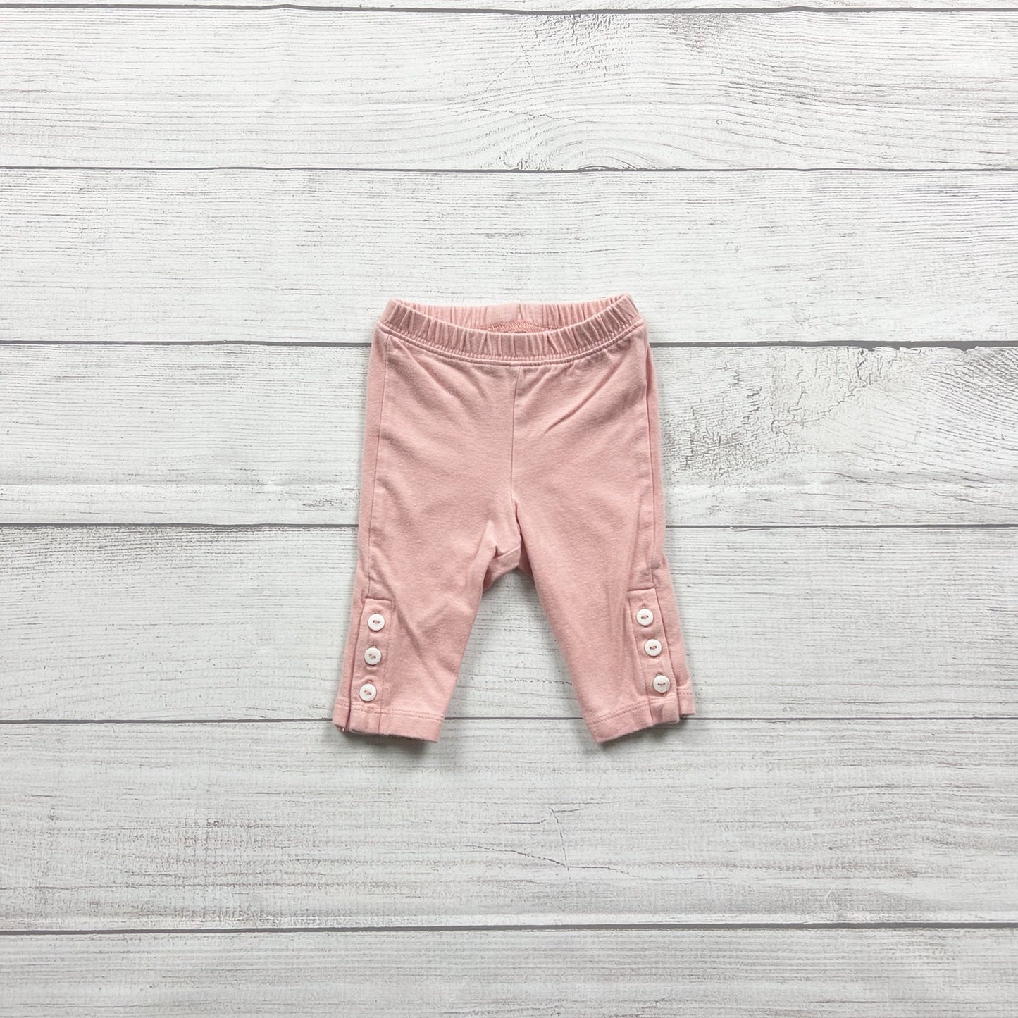 Old Navy Baby Leggings Pull On Pants Button Cuff Ankle Leggings 0-3 Months