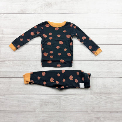 Burt’s Bees Baby Toddler Pumpkin Pajamas 2pc Set Long Sleeve 18 Months