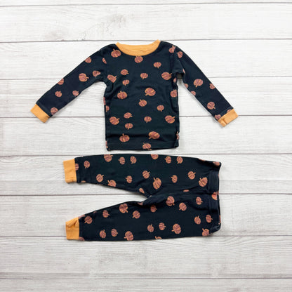 Burt’s Bees Baby Toddler Pumpkin Pajamas 2pc Set Long Sleeve 18 Months