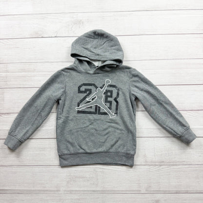 Air Jordan Boys Grey Hoodie Sweatshirt Jumpman Number Print S 5