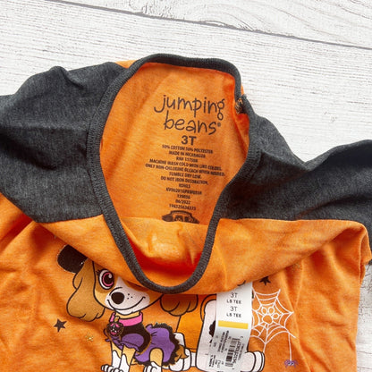 Jumping Beans Paw Patrol Girls Halloween Raglan Tee Trick Or Treat NWT 3T