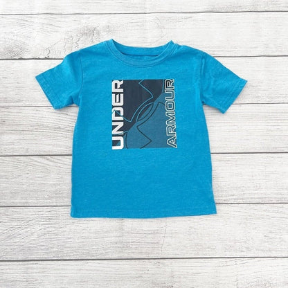 Under Armour Graphic T-Shirt Boys Short Sleeve Logo Tee Athletic Activewear 4