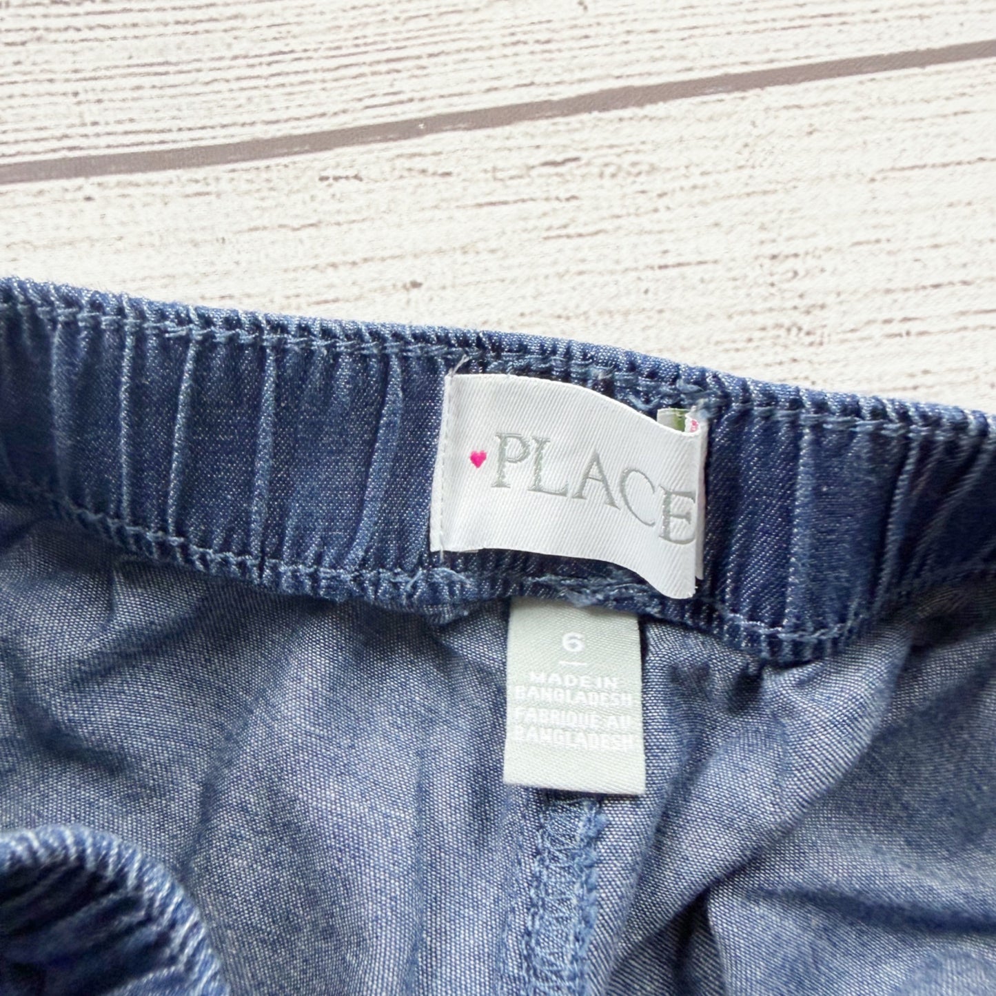 Children’s Place Blue Girls Elastic Waist Denim Shorts Lightweight Casual 6