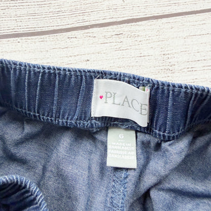 Children’s Place Blue Girls Elastic Waist Denim Shorts Lightweight Casual 6