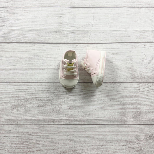 Baby Girls Pink Lace Up Soft Sole Sneakers Lightweight Casual Shoes Newborn