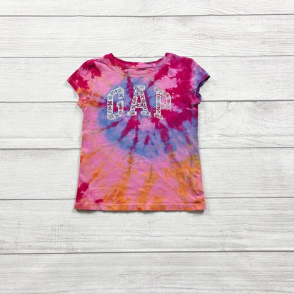 GAP Kids Tie Dye Logo T-Shirt Girls Short Sleeve XS 4-5