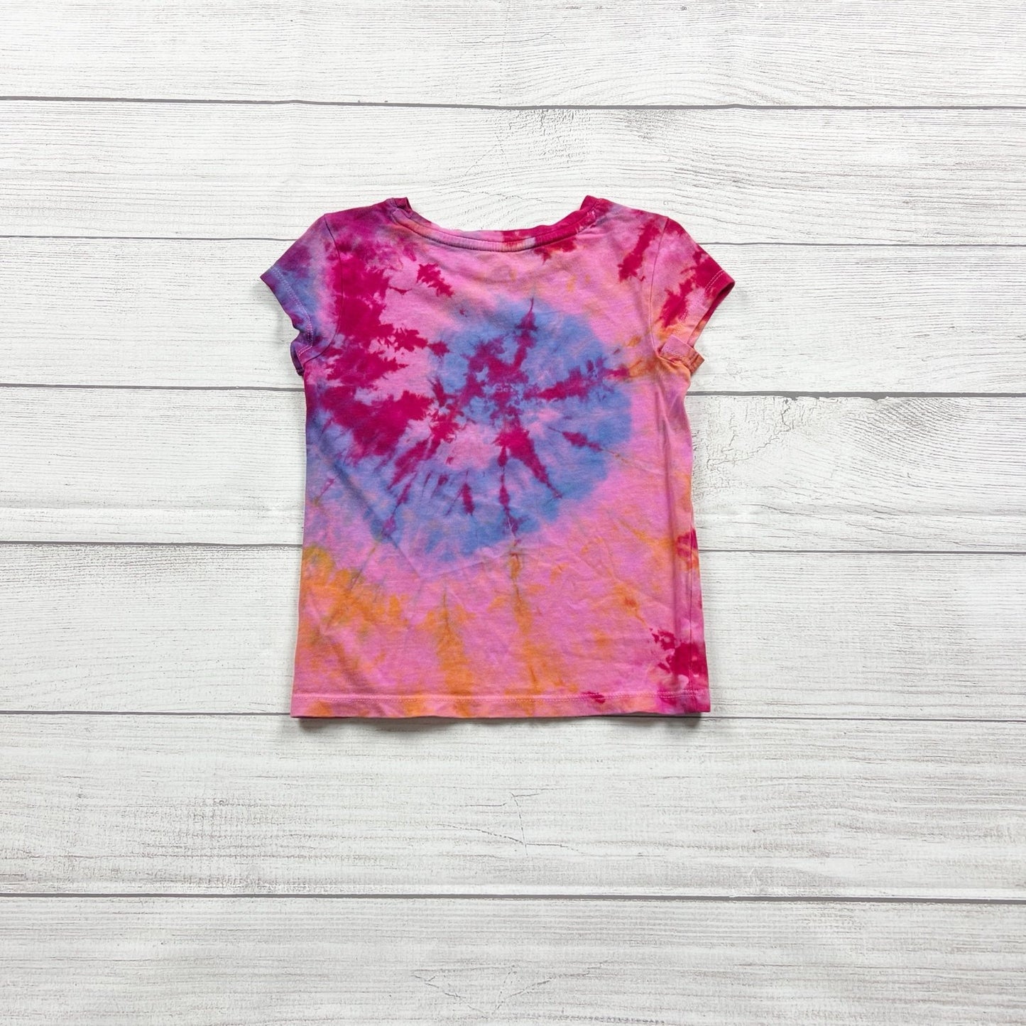 GAP Kids Tie Dye Logo T-Shirt Girls Short Sleeve XS 4-5