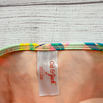 Cat & Jack Girls Tropical Print Two Piece Ruffle Bikini Swimsuit 2T