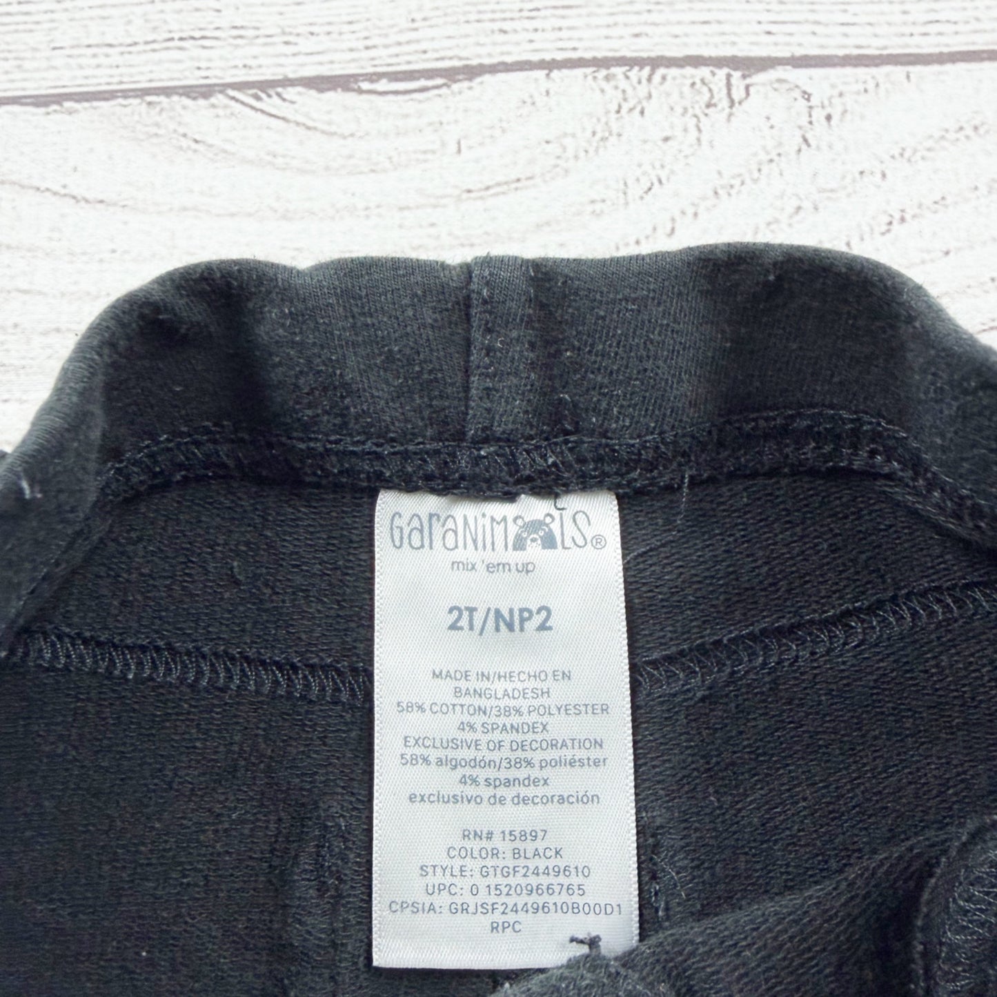 Garanimals Black Toddler Girls Pants Slim Fit Blend Stretchy Comfortable 2T