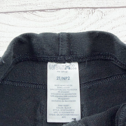 Garanimals Black Toddler Girls Pants Slim Fit Blend Stretchy Comfortable 2T