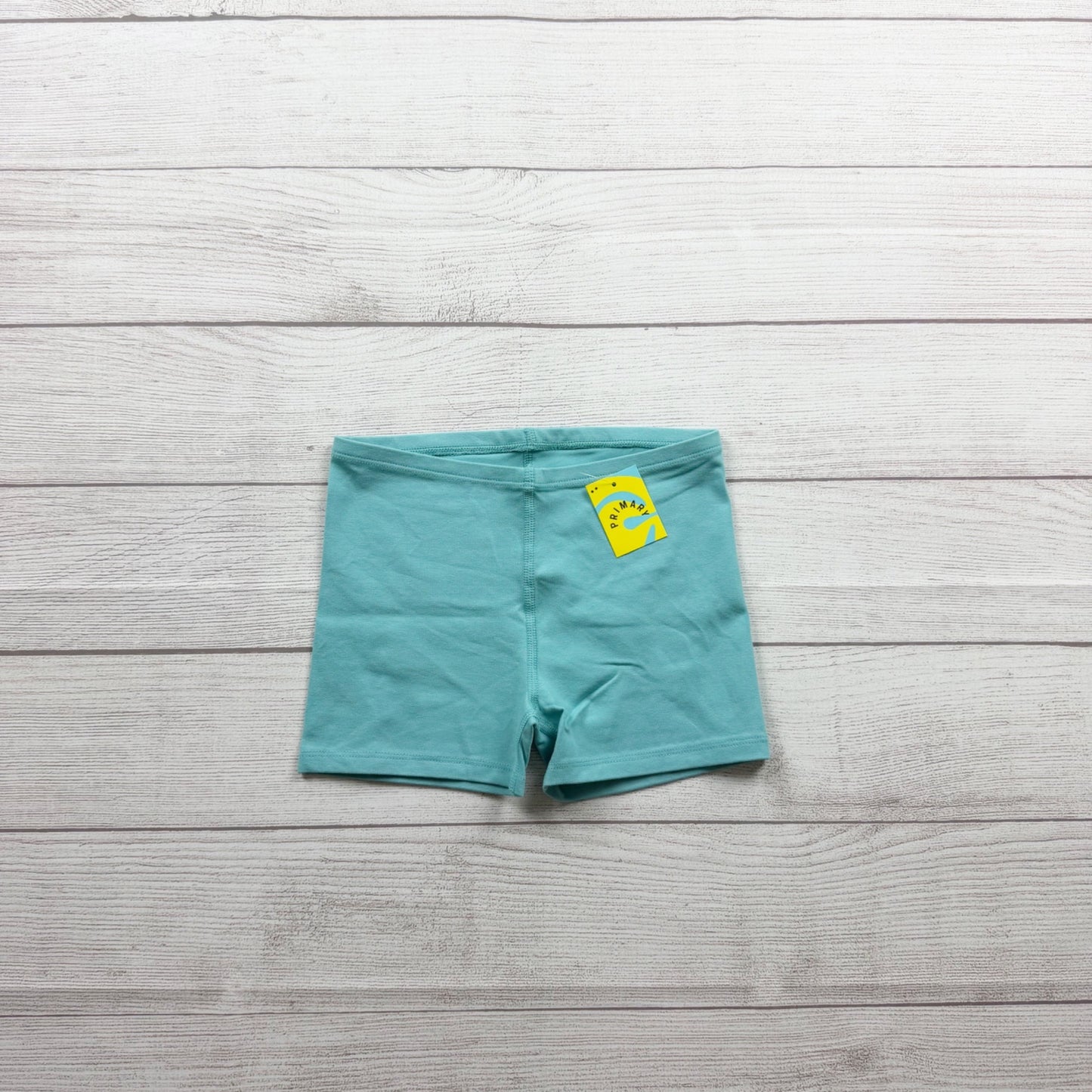 Primary Turquoise Girls Bike Shorts Lightweight Cotton Blend Activewear NWT 6-7