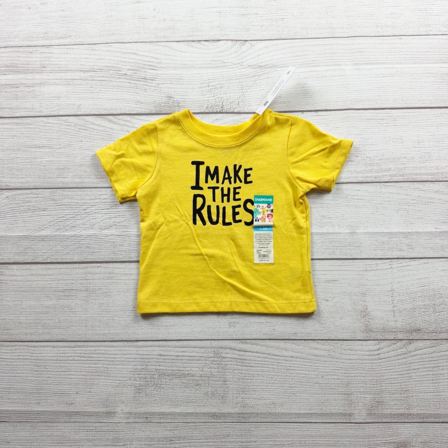 Garanimals Baby "I Make The Rules" Short Sleeve Graphic Tee NWT 3-6 Months