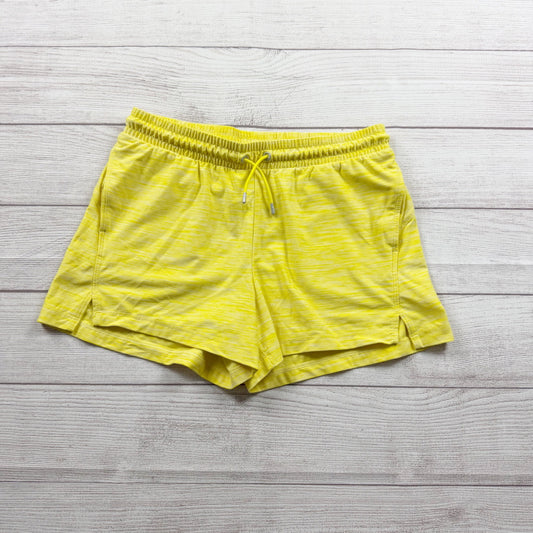 All in Motion Girls Athletic Shorts Yellow Running Workout Shorts XL 14