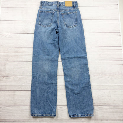 Zara Kids Blue Denim Straight Leg Adjustable Waist Jeans 10