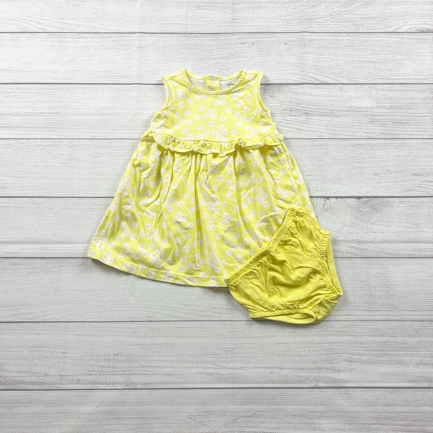 Carter's Baby Girl Dress Set Floral Print Sleeveless Dress 12-18 Months