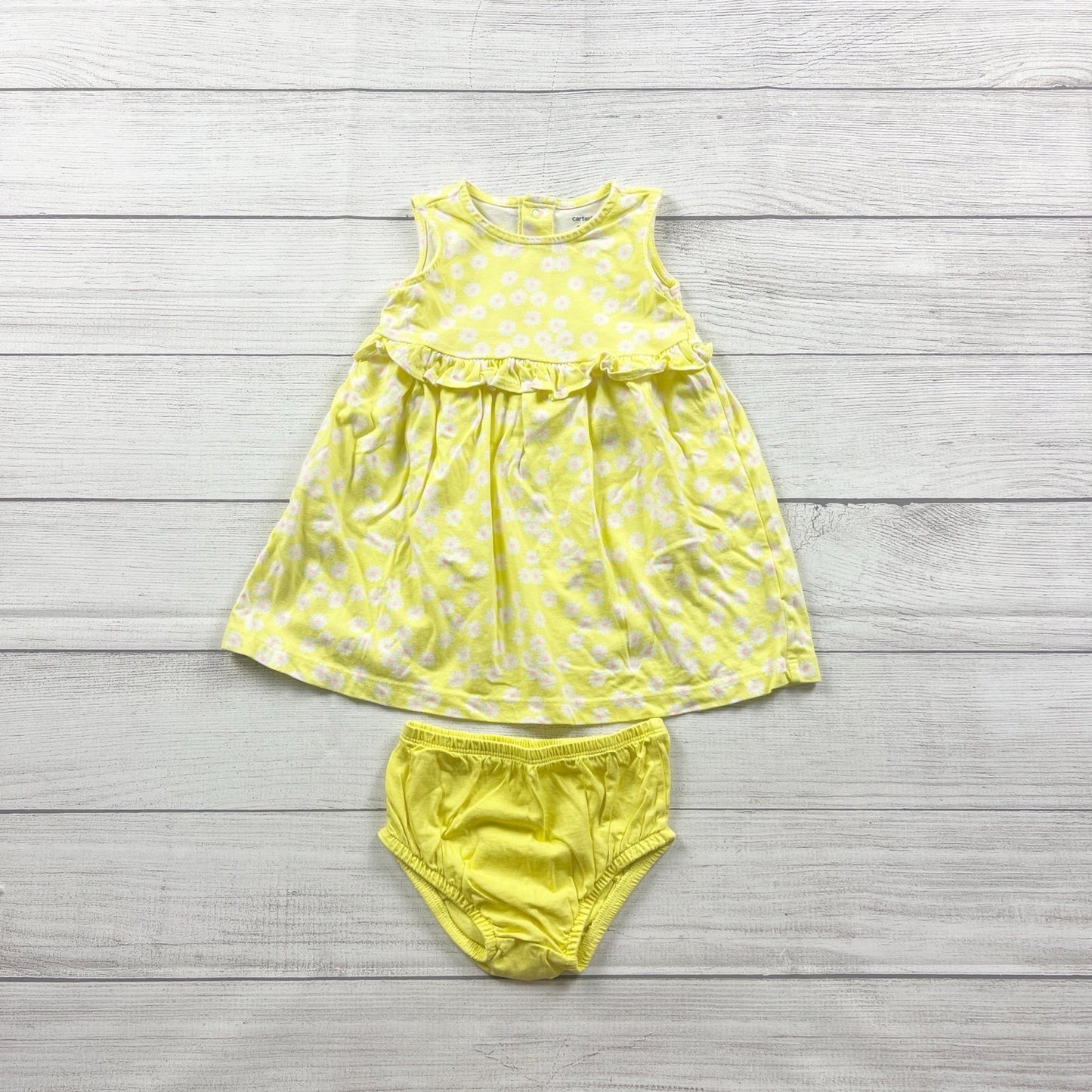 Carter's Baby Girl Dress Set Floral Print Sleeveless Dress 12-18 Months