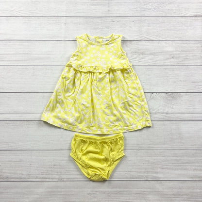 Carter's Baby Girl Dress Set Floral Print Sleeveless Dress 12-18 Months