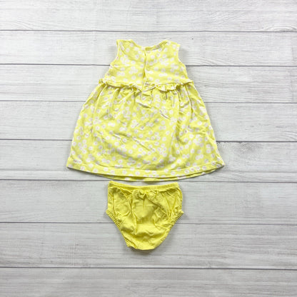 Carter's Baby Girl Dress Set Floral Print Sleeveless Dress 12-18 Months