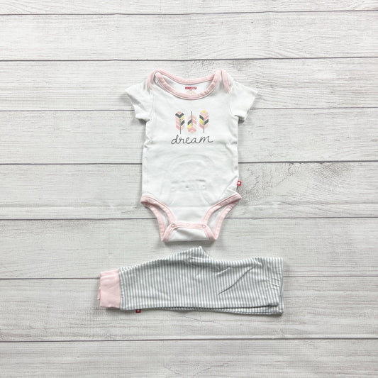 Skip Hop Baby 2 Piece Outfit Dream Print Bodysuit Striped Pants 6-9 Months