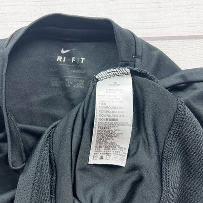 Nike Baby Girls Dri-Fit Black Long Sleeve Shirt Pink Logo 9-12 Months