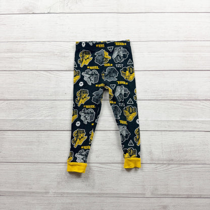 Tonka Toddler Boys Pajama Set Long Sleeve Top Yellow Cuffs Construction Print 3T